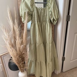 Henly gingham maxi dress